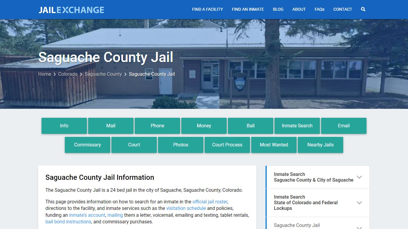 Saguache County Jail, CO Inmate Search, Information