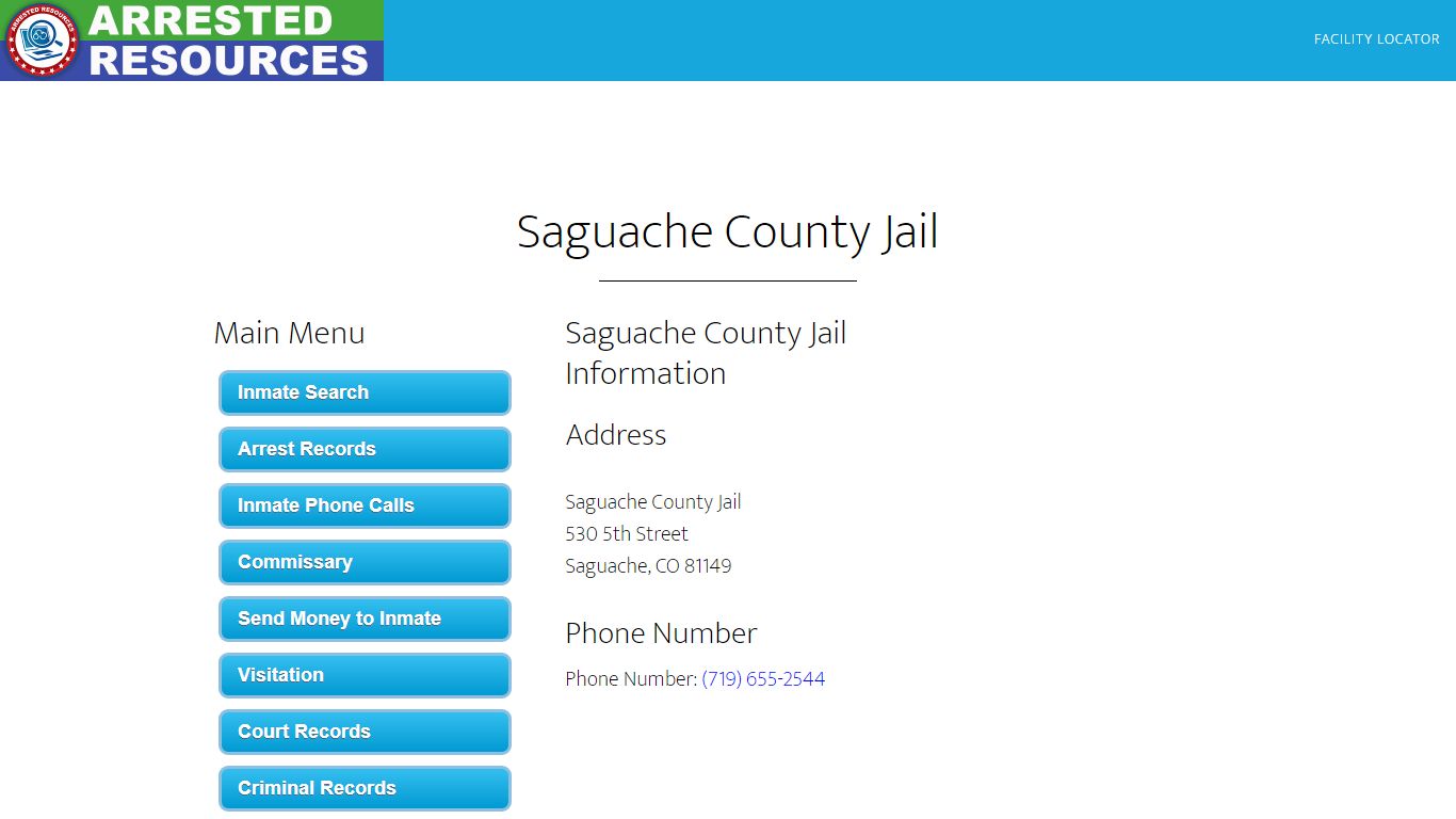Saguache County Jail - Inmate Search - Saguache, CO