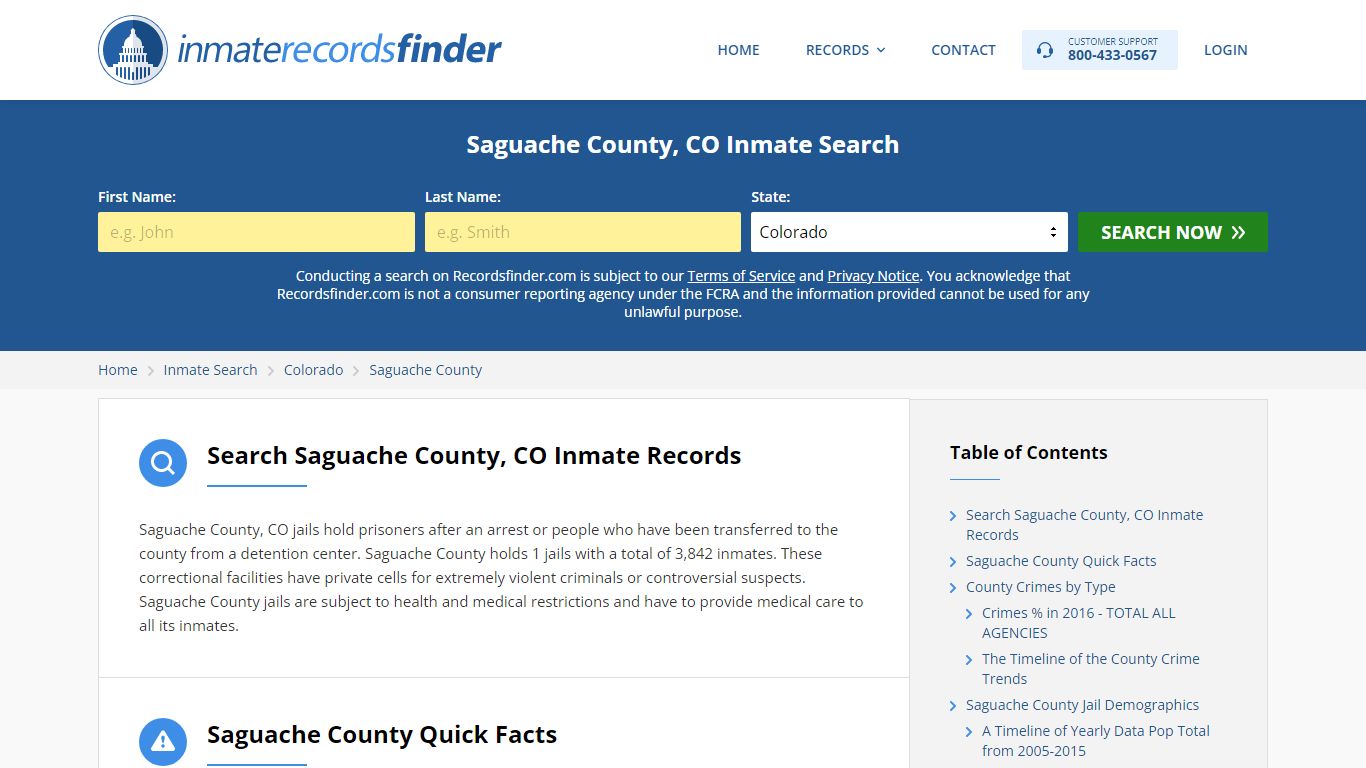 Saguache County, CO Inmate Lookup & Jail Records Online